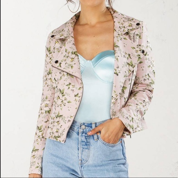 Blank NYC wild flowers blush jacket NWT large - Picture 2 of 8